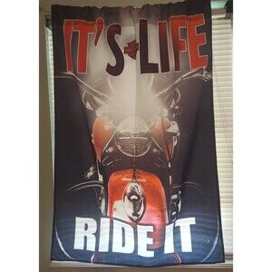 Harley-Davidson Flag Wall Sign Hanging Decor